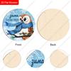 2D Flat Hanging Decorative Signs, Interior Wall or Door Decoration, Garden Decoration, Owl Pattern, Interesting Gifts for Family and Friends
