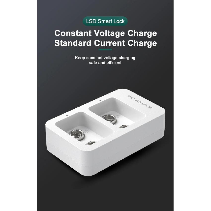 Умное быстрое зарядное устройство 2 слота 9В со светодиодными индикаторами USB-кабель для 9В Ni-MH/Ni-Cd/Li-ion аккумуляторов