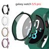 Стекло + чехол для Samsung Galaxy watch 5, 4, 44 мм, 40 мм, аксессуары для ПК, универсальный защитный бампер, защита от падения, watch5, watch4, Защитная пленка для экрана