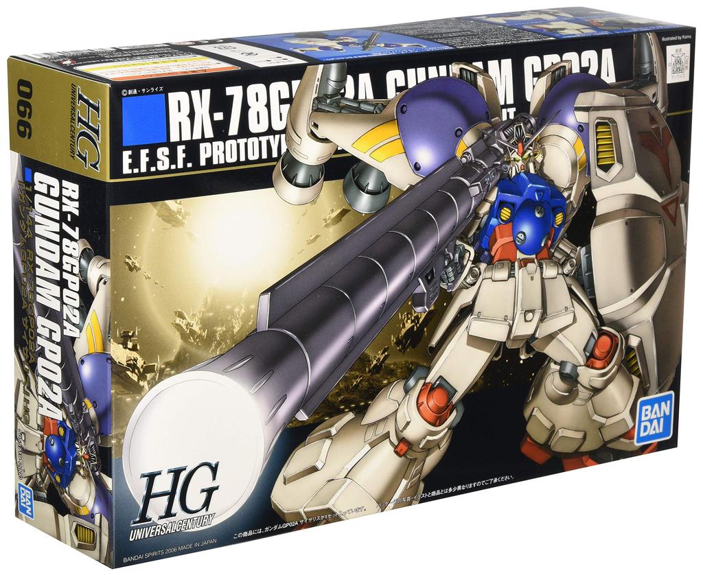 HGUC Mobile Suit Gundam 0083 STARDUST MEMORY Gundam Scale Plastic Model GP-02A 1/144 Color-coded