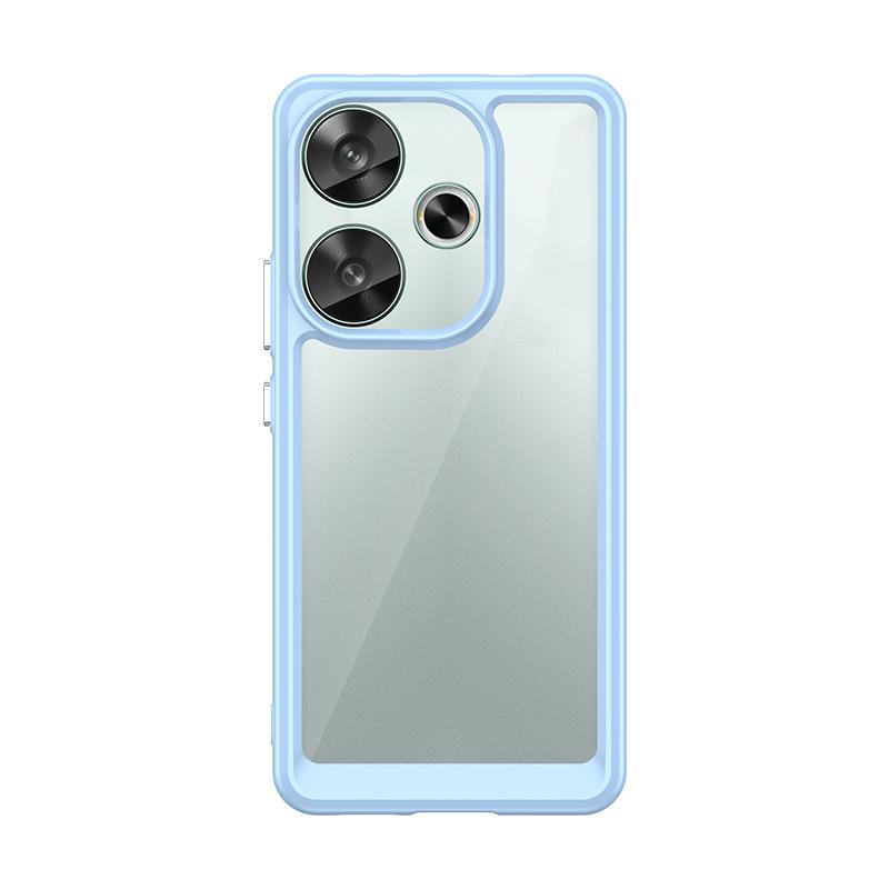 For Poco F6 Clear Case For Xiaomi Poco F6 Fundas Cover Coque Hard Translucent Soft TPU Frame Protective Phone Case Poco F6