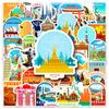 50 водостойких туристических наклеек с достопримечательностями 50 городов для чехлов телефонов и чемоданов