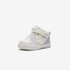 Anta Kids Synthetic Leather Plush Comfortable Wear-Resistant Warm Mid-Top Walking Shoes Baby Shoes White Purple A22440055-4