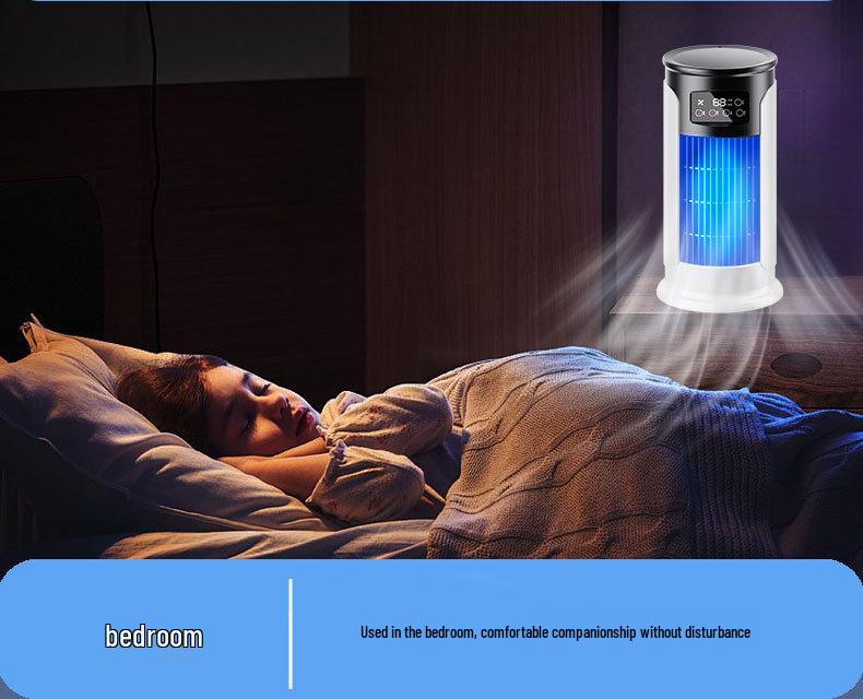 Portable USB Desktop Air Cooler & Humidifier - Silent Operation with Timer for Home & Office