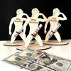 Creative Naked Man Money Gift Wooden Ornament Unique Holder for Christmas Festival Decoration