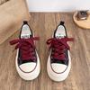 Дофаминовые парусиновые туфли женские тонкие весенне-осенние новые нишевые на толстой подошве увеличивающие рост туфли на платформе детские универсальные