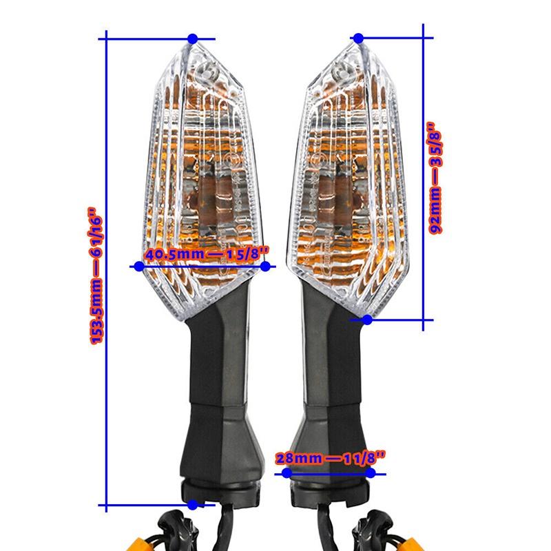 Индикаторные лампы указателя поворота мотоцикла для Kawasaki Ninja 300 2013-2021 для Z 1000SX 1000 800 ER-6N ER-6F прозрачные дымчатые линзы