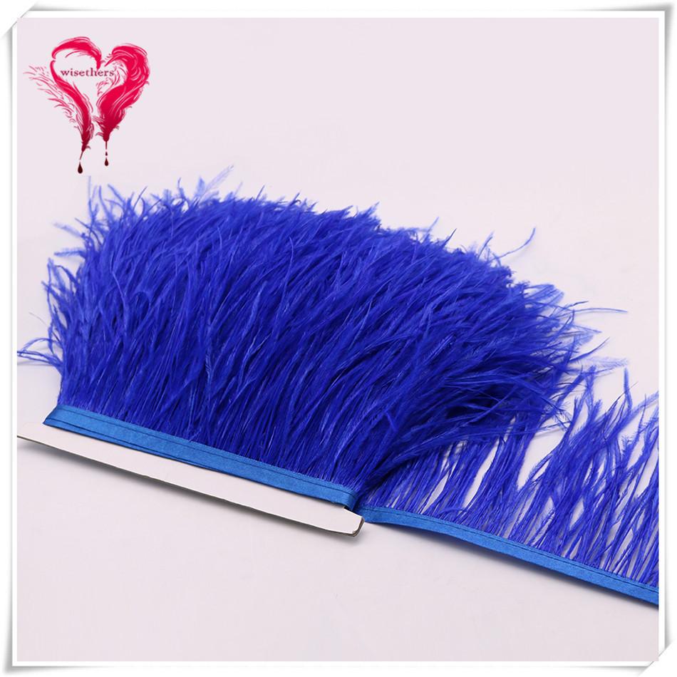 Ostrich Hair Cloth Edge Dress Dress Accessories Skirt Feather Trim With 10-15Cm Tassel