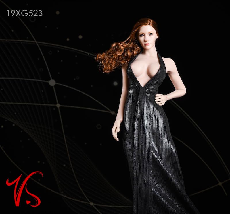 VSTOYS 19XG52 Beautiful Woman Evening Cabaret Dress and High Heel Shoes Set and Body Not for Scale Action Compatible with TBLeague and Other Figure