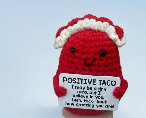Funny Crochet Avocado Handmade Ornaments Emotional Support With Card Desktop Ornament Handmade Knitte Avocado Gift Home Decor