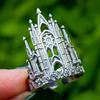 Новое кольцо в стиле ретро-замка, европейская и американская мода, креативное полое кольцо с крестом, универсальные аксессуары для мужчин и женщин