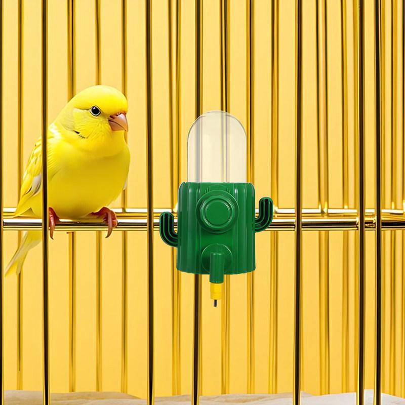 250Ml Automatic Cactus Bird Water Dispenser for Parrots Small Birds Cage Feeder Hanging Water Bottle Anti-Spill Precision Drip