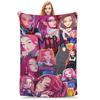 Huntrix KPop Demon Hunters Mira Zoey Rumi Blanket Picnic Flannel Throw Blanket For Outdoor Soft Design Quality Bedspread Gift