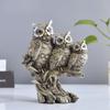 Resin Owl Figurines Creative Tabletop Ornament Home Decor Owl Statue  Bookshelf