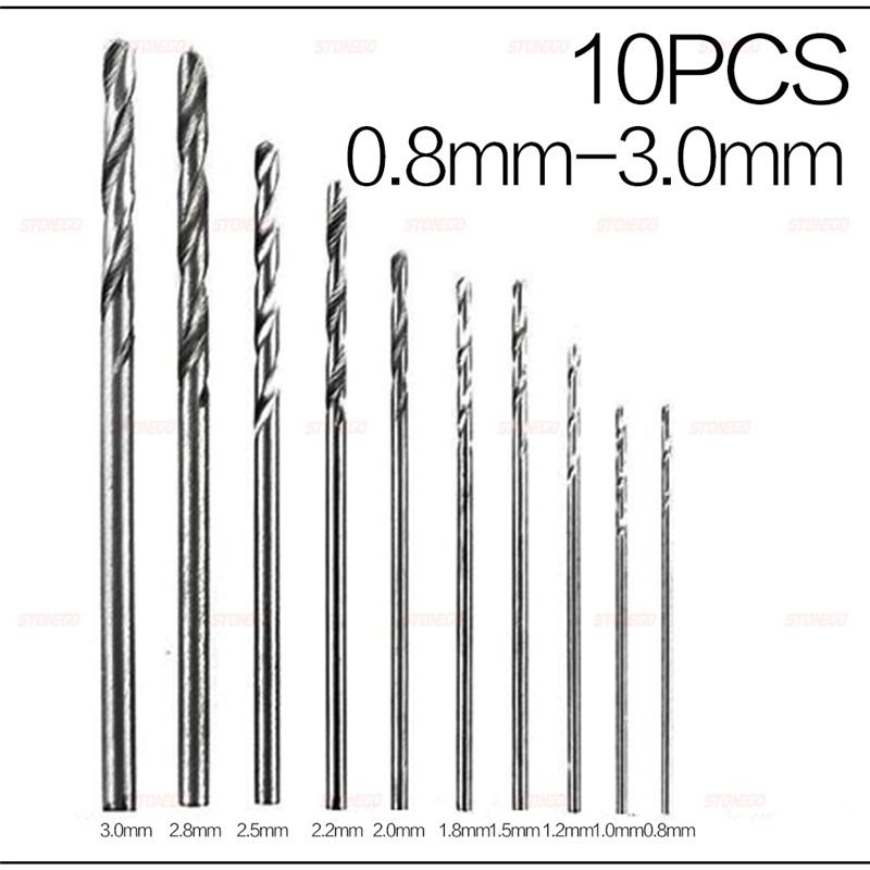 STONEGO 10/25/50Pcs HSS Steel Cobalt Mini Twist Drill Bit Set Straight Shank Hole Opener Power Drilling Punching Tools
