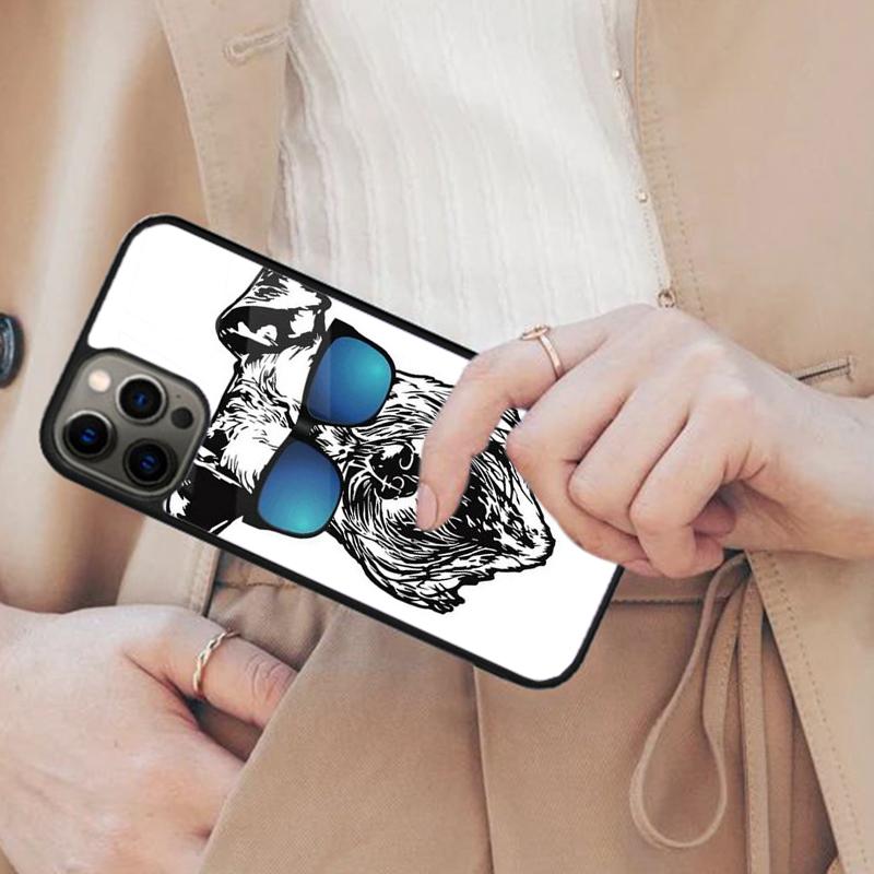 Miniature Schnauzer Doggy Yoga Magnetic Phone Case For APPLE iPhone 17 Air 16 14 13 12 Pro Max 15 Plus Charge With MagSafe Cover