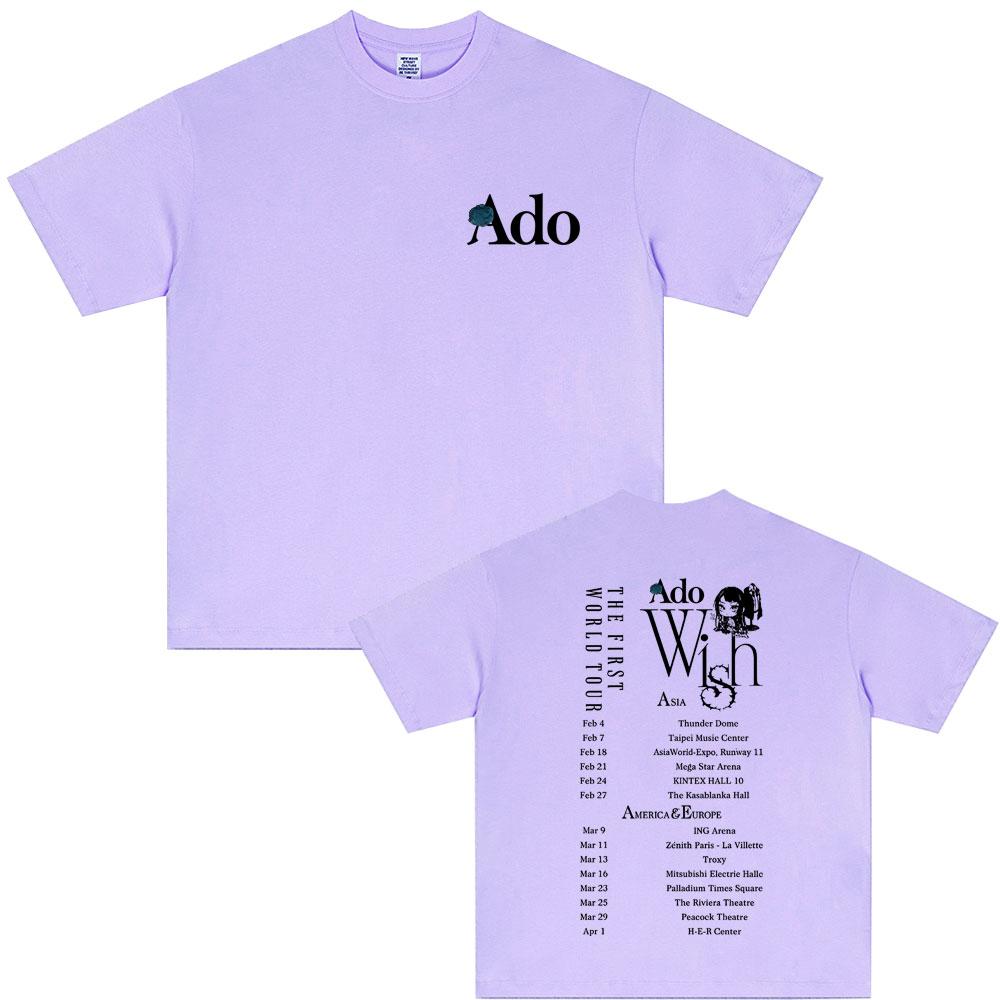 Hot Sale Ado World Tour 2025 Hibana Tshirt Unisex Women Fashion Oversized T Shirts Unisexs Casual Cotton Vintage Short Sleeve Tshirt