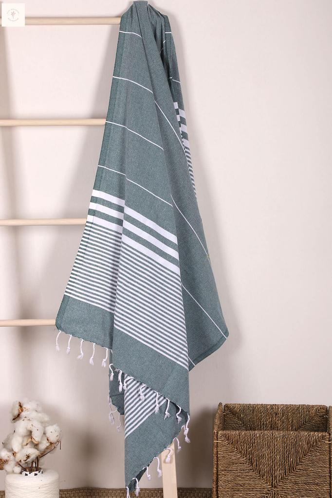Мягкое банное пляжное полотенце из 100% хлопка в полоску, пештемаль, 100х180 см.