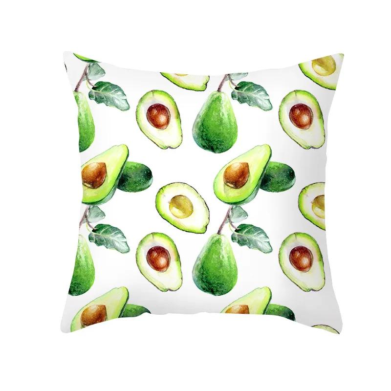 Summer Colourful Fruit Print Pillowcase Sofa Decorative Cushion Covers Plant Ststyle Pillowcases Decor Cushion Cover For Bedside