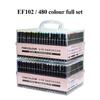 Арт-маркер Finecolour / Пластиковый портативный твердый пенал EF100/101/102/103 160/240/480 цветов Двусторонний кисть-долото Спиртовой Масляный маркер