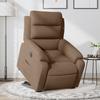 Recliner Chair with Lift Assistance Electric Brown Fabric
