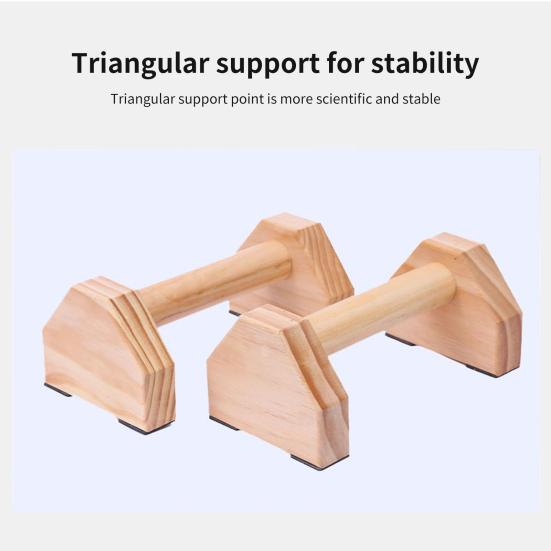 1 пара устойчивых брусьев для отжиманий, противотрещинный брус из сосны, шестигранный дизайн, параллеты