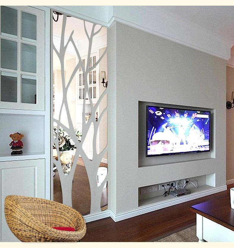 3D акриловые наклейки на стену из веток деревьев для гостиной, ресторана, веранды и ТВ-фона