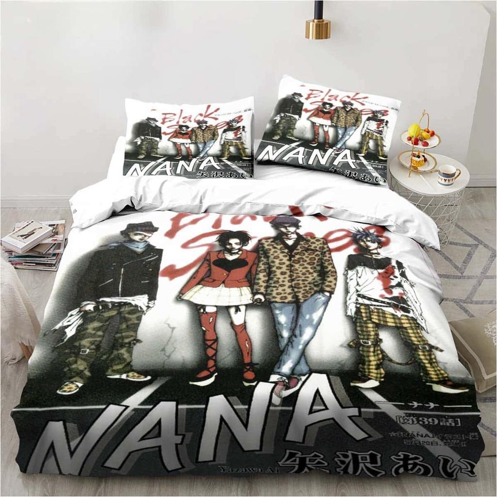 3D-принт мультфильмы черный камень NANA Manga комплект постельного белья односпальный двуспальный двуспальный комплект постельного белья для взрослых и детей спальня пододеяльники комплекты