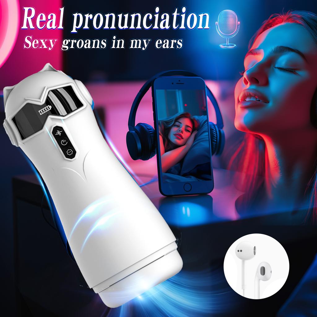 Automatic Sucking Male Vibration Masturbator Blowjob Machine Heating Masturbation Cup Vaginal Sex Toys for Men Adult Goods