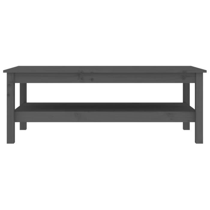 VidaXL Coffee Table Grey 110x50x40 Cm Solid Pine Wood 814276