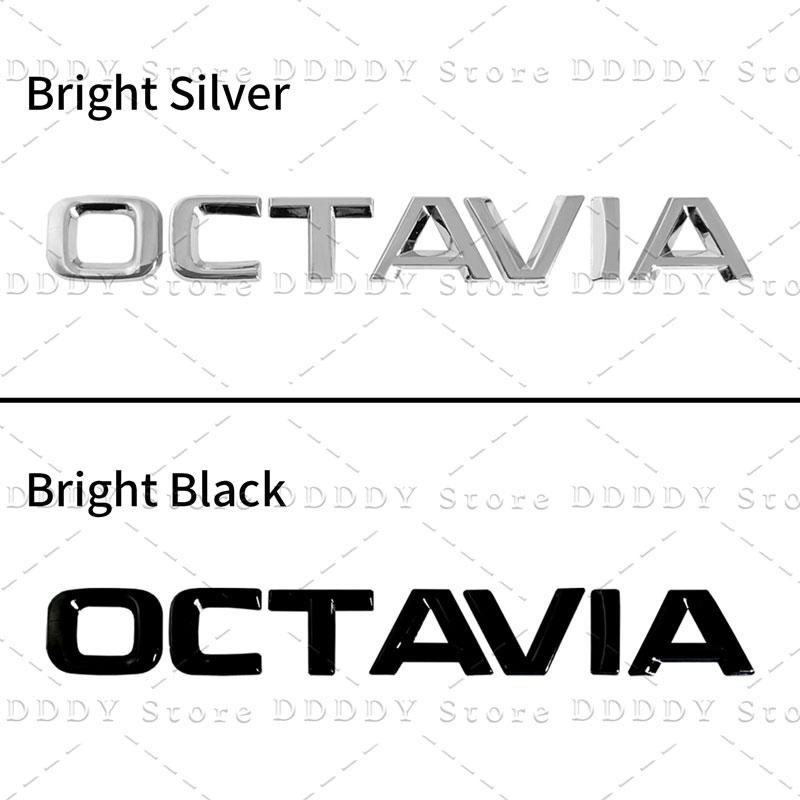 JBIW9 Car 3D Metal Decor Sticker For Skoda Octavia Fabia Rapid 4x4 Kodiaq Superb Letter Logo Rear Trunk Fender Accessories