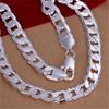 20 Inch 925 Stamped Silver 12mm Chain Necklace Big Noble Beautiful Fashion Charm Solid Men Women Top Quality Gorgeous Jewelry