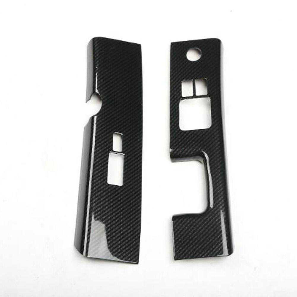 2 шт. стеклянные переключатели из АБС-пластика для салона автомобиля из углеродного волокна, новый стиль