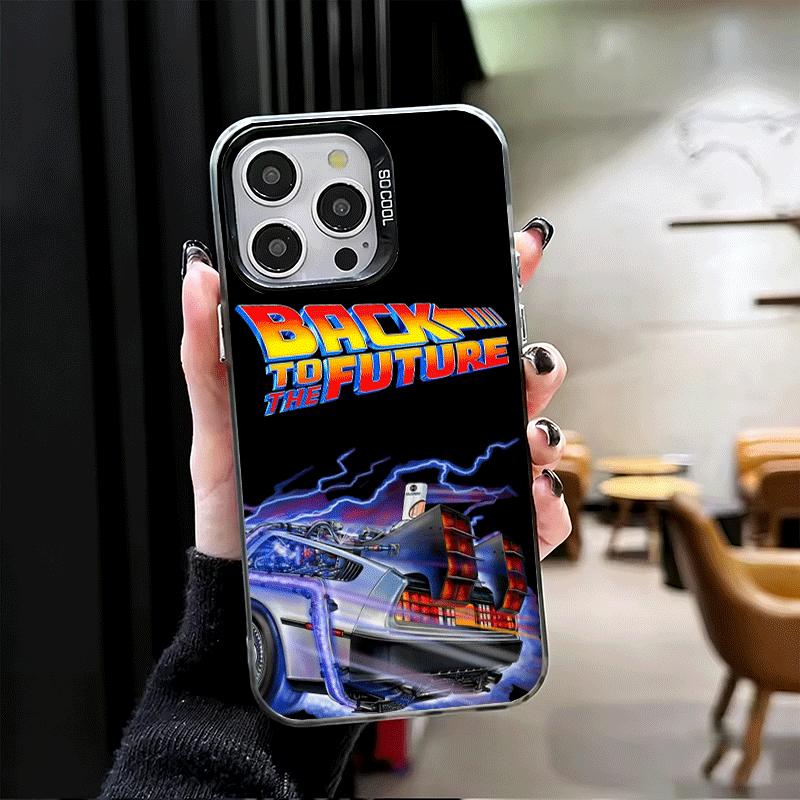 Мягкий чехол для телефона «Назад в будущее» для iPhone 15 16 17 Pro Max 17Air 16E 14 Plus 13 12 Mini Ударопрочный чехол Задняя крышка