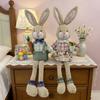 Cute Soft Bunny Plush Rustic Style Easter Decoration Items Easter Bunny Decor  Table Centerpiece