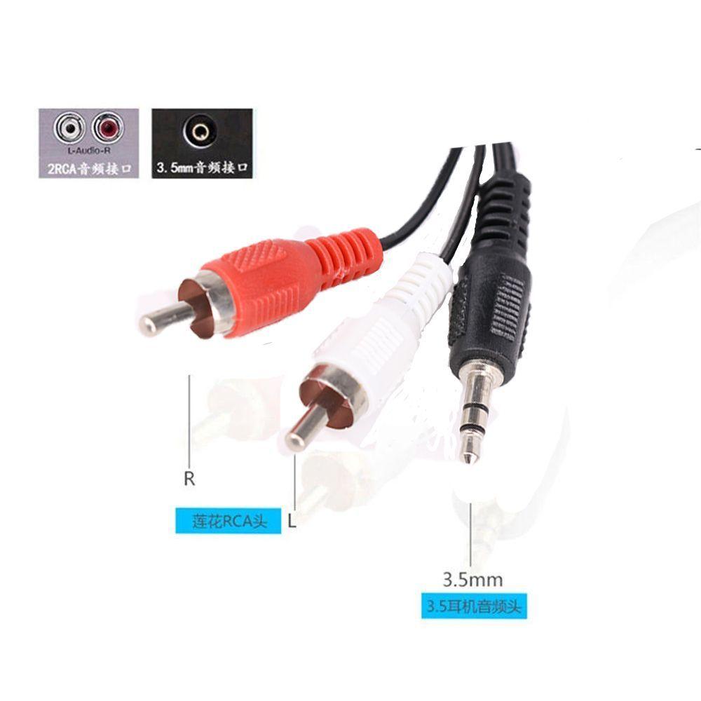 Mp4 1m 7AIY Computer TO Mobile 3.5mm Jack Speaker Stereo Cable 3.5mm To 2 RCA Audio Line