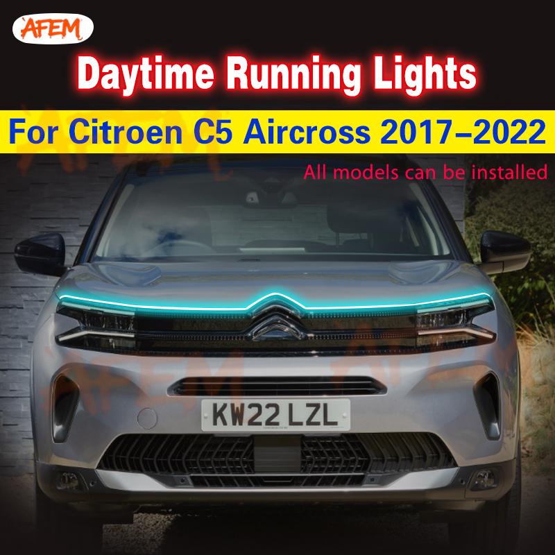ABX2 1pcs Universal Waterproof Flexible LED Strip DRL 12v Daytime Running Strip Light Ambient Lamp For Citroen C5 Aircross 2017-2022