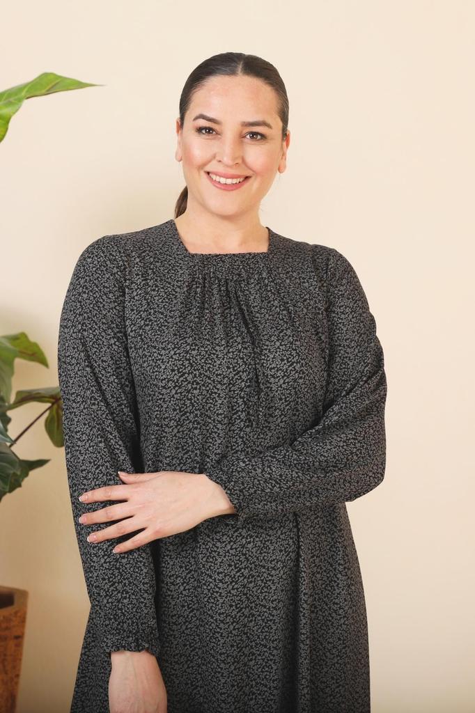 Женское платье большого размера, длинное повседневное платье для мам с хрустящим узором больших размеров