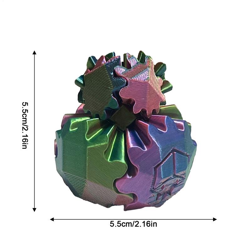 Gear Ball 3D Printed Fidget Toys Spin Ball Or Cube Stress Relief Desk Toy Anxiety Relax Activity For Adults Kids New Year Gift