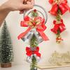 Рождественский колокольчик Пластиковые колокольчики Джинглс Подвесное украшение на елку с бантом и искусственными сосновыми иголками для свадеб, вечеринок, праздничного декора