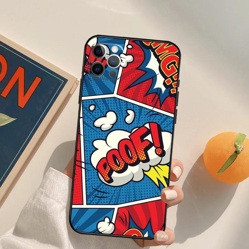 Чехол для мобильного телефона iPhone14 Comic Speech Foam Prosperity Чехол для мобильного телефона Цвет волос Покраска Anti-Drop Для Anti-Drop