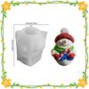Christmas Snowman Candle Mold with Snowflake Candy Sweater Design Irregular Silicone Plaster Decorative Ornament New Mould