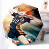 1pc Haikyuu!! Kuroo Tetsurou Automatic Folding Umbrella, 8 Bone Iron Frame, Portable Tri-Fold Design, Outdoor for Fans, Travelers, Daily Use, Gift for