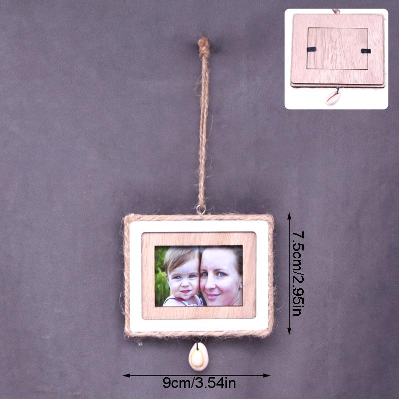 1 шт. макетная деревянная фоторамка, подвеска на дереве, висит дома? Подарки Орнаменты Украшения Дом