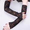 Fashion Summer Sunscreen Lace Arm Sleeve Mittens Fingerless Driving Gloves Ice Arm Cuffs Arm Cover