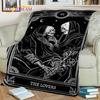 Gothic Ouija Tarot Witchcraft Horror Skull Blanket,Flannel Throw Blanket for Halloween Bedroom Bed Sofa Picnic Hiking Cover Gift