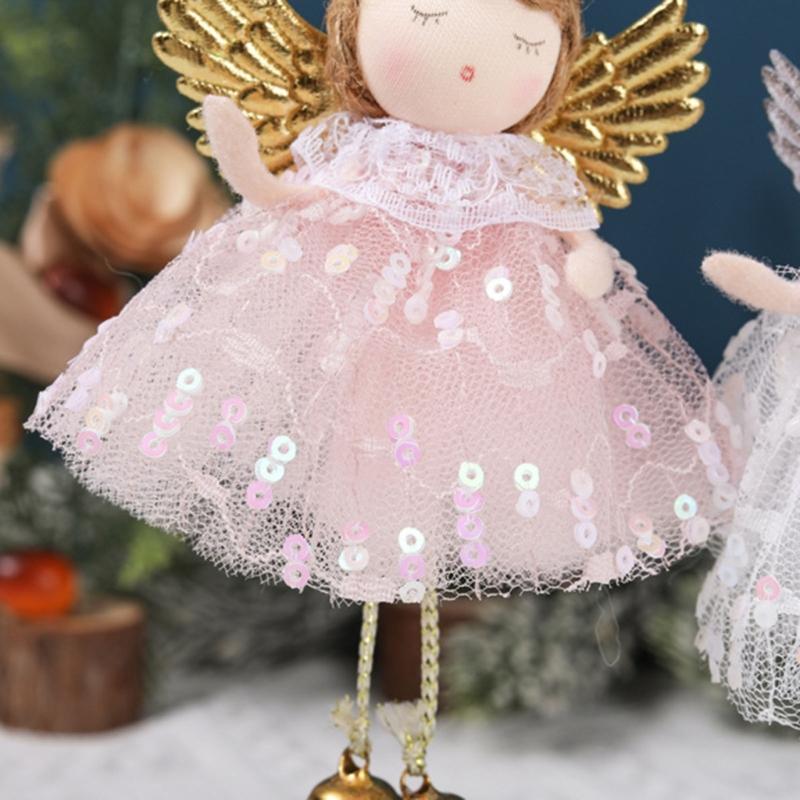 Festival Cloth Angel Hanging Doll Decoration Soft Edges Easy Install Holiday Wedding Birthday Party Decorative Accent