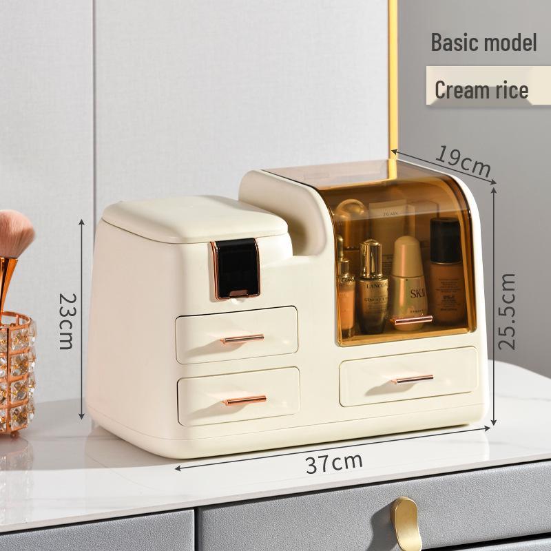Высококлассное светодиодное зеркало, косметический органайзер для хранения средств по уходу за кожей и демонстрации помад