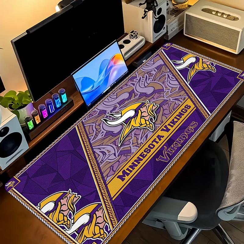 Minnesota Vikings Color Mouse Pad Large Gaming Table Cushion Non-slip Laptop Tablet Big Mousepad XXL Mat Mini PC Playmat With Lock edge