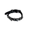 Dark Punk Y2K Pentagram Leather Bracelet - Women's Layered Hip Hop Style